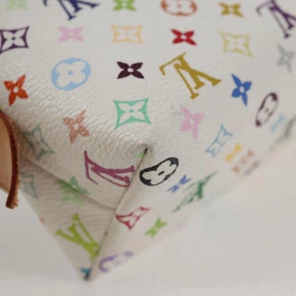 LOUIS VUITTON Monogram Multicolor Pochette Cosmetic White M47354 Auth 125292AV - Picture 8 of 16